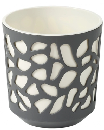 Květináč DUET plastový d19x20cm antracit-bílá.jpg