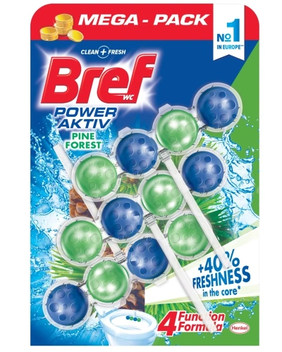 Bref, WC závěs, 3ks-bal, kuličky, mix vůní, 50g Pine.jpg