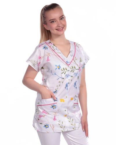Dámská pracovní halena MAGDALÉNA, luční kvítí