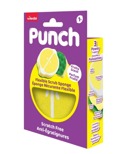 Vileda, Punch, houba na nádobí, s vůní citronu.jpg Vileda, Punch, houba na nádobí, s vůní citronu.jpg