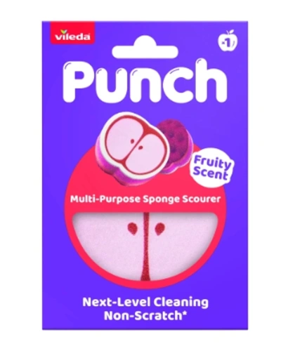 Vileda, Punch, houba na nádobí, s vůní jablka.jpg