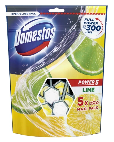 Domestos, Power 5 WC blok, Lime, 5x55g.jpg Domestos, Power 5 WC blok, Lime, 5x55g.jpg