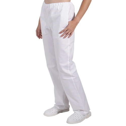 Dámské pracovní zdravotnické kalhoty - bílé
