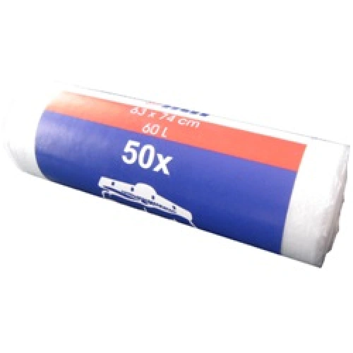 Sáčky HDPE 6mic 63x74cm 50ks transparentní Sáčky HDPE 6mic 63x74cm 50ks transparentní