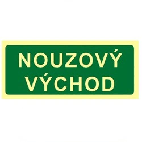 Bezpečnostní tabulka NOUZOVÝ VÝCHOD, Fotoluminiscenční Bezpečnostní tabulka NOUZOVÝ VÝCHOD, Fotoluminiscenční