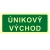 Bezpečnostní tabulka ÚNIKOVÝ VÝCHOD - TEXT, Fotoluminiscenční