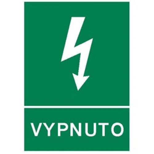 Bezpečnostní tabulka VYPNUTO Bezpečnostní tabulka VYPNUTO