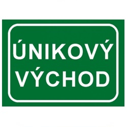 Bezpečnostní tabulka ÚNIKOVÝ VÝCHOD Bezpečnostní tabulka ÚNIKOVÝ VÝCHOD