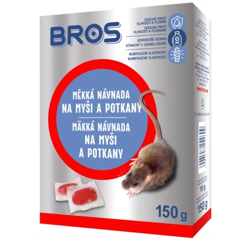 Měkká návnada na myši, krysy a potkany BROS 150g.jpg Měkká návnada na myši, krysy a potkany BROS 150g.jpg
