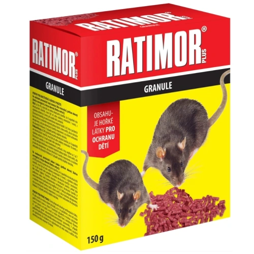 Nástraha na hlodavce Ratimor Plus Bromadiolon, granule 150 g.jpg Nástraha na hlodavce Ratimor Plus Bromadiolon, granule 150 g.jpg