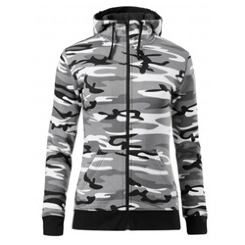 Dámská mikina CAMO ZIPPER, Camouflage gray Dámská mikina CAMO ZIPPER, Camouflage gray