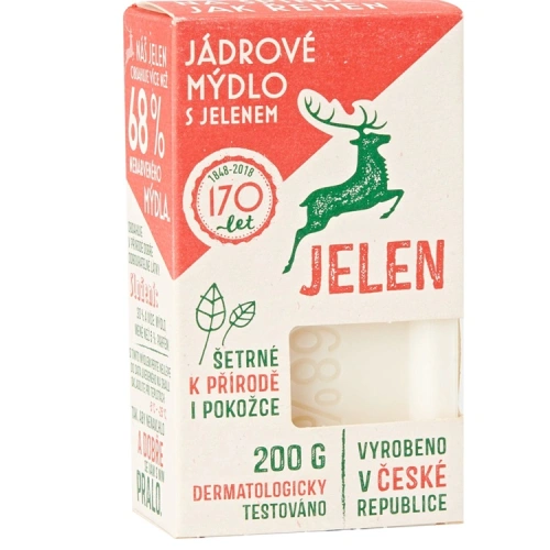 Jádrové mýdlo na praní JELEN 200 g.jpg Jádrové mýdlo na praní JELEN 200 g.jpg
