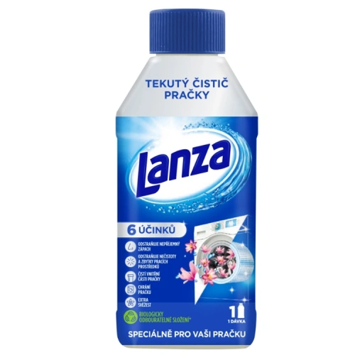 Tekutý čistič pračky LANZA 250 ml.jpg Tekutý čistič pračky LANZA 250 ml.jpg