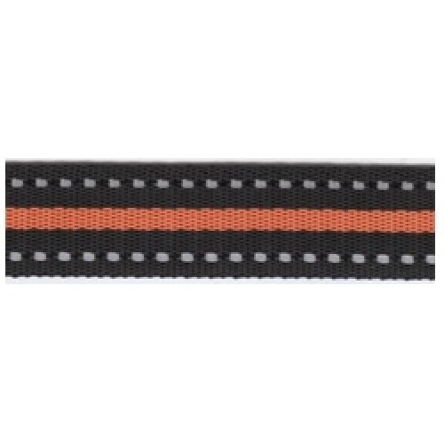 Popruh, šíře 25mm, tl. 1,8mm, černý+reflex, 325 404 025 920-76 Popruh, šíře 25mm, tl. 1,8mm, černý+reflex, 325 404 025 920-76