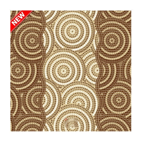 Rohož koupelnová dekomarin, šíře 65cm, hnědá kolečka, c252b