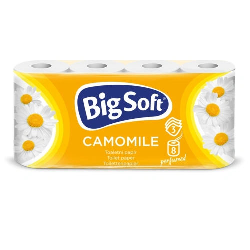 Toaletní papír Big Soft Camomile, 3VR, 8ks.jpg Toaletní papír Big Soft Camomile, 3VR, 8ks.jpg