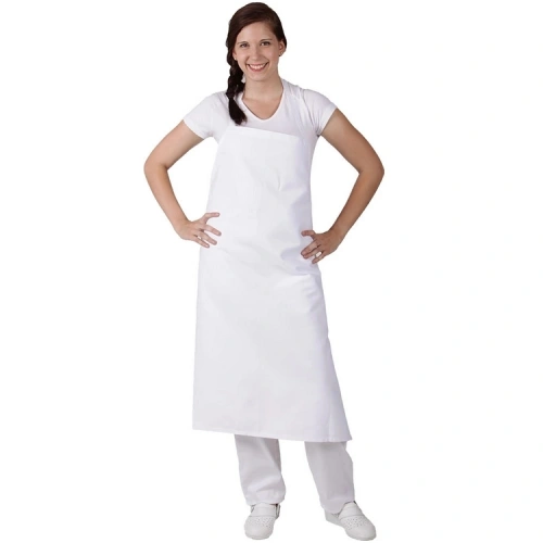 Zástěra dámská bílá s laclem 0019 Zástěra dámská bílá s laclem 0019